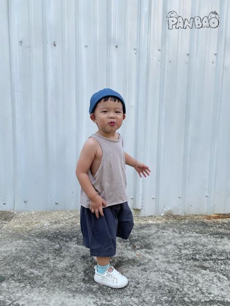 男寶不修邊幅寬版休閒背心 