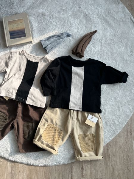 雪花絨梭織直筒褲