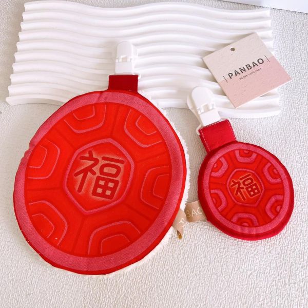 PANBAO手作-紅龜粿手帕巾 