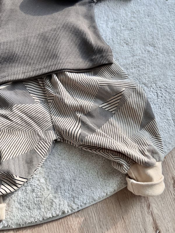 幾何縮口哈倫褲 