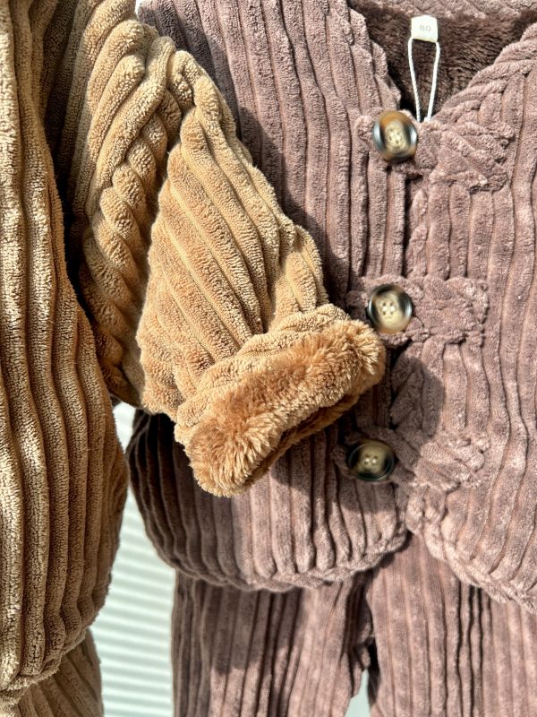 燈心絨復古內刷毛套裝