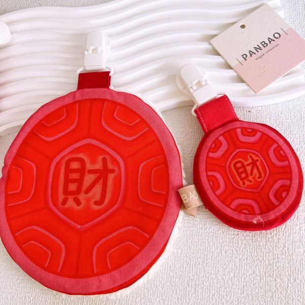 PANBAO手作-紅龜粿手帕巾 