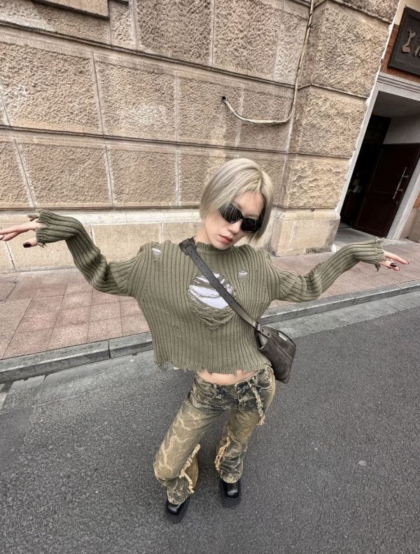 愛心雙面穿毛衣（三色） 