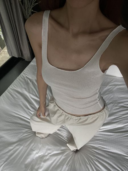 美式透視針織上衣 