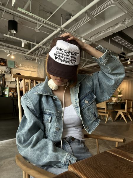 oversized jean jacket 超挺墊肩牛仔外套