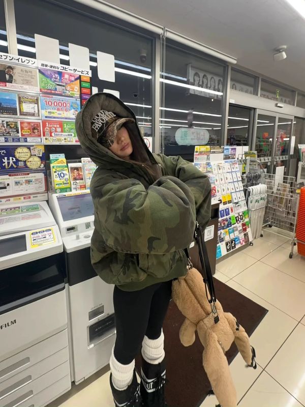 迷彩加厚水洗夾克 