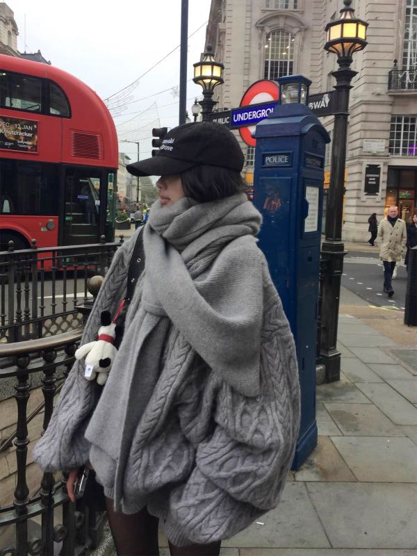 韓國針織寬鬆三件套裝 