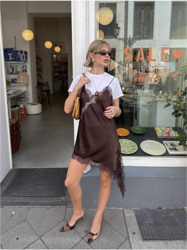 絲質洋裝上衣內搭三穿(五色) 