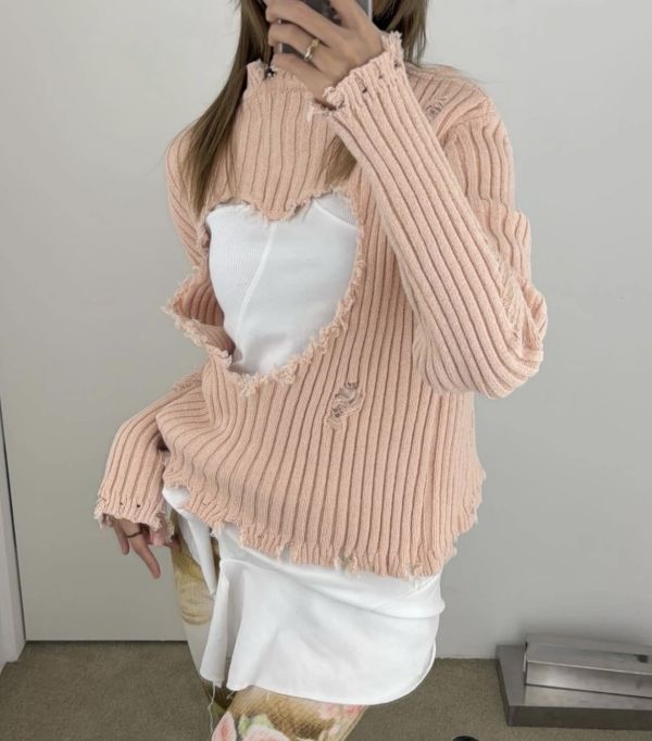 愛心雙面穿毛衣（三色） 