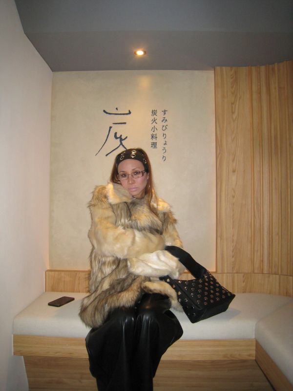 療癒杏色皮草拼接大衣 