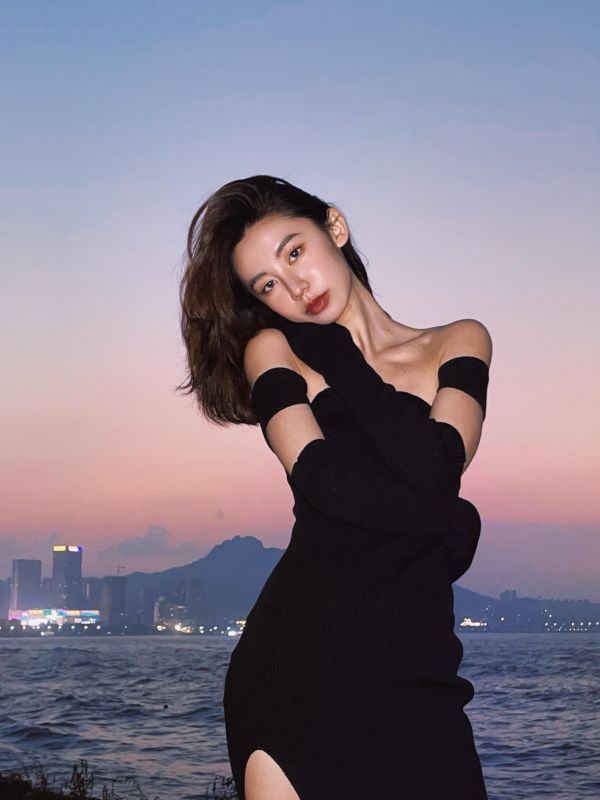 中島美嘉手套洋裝 中島美嘉日式開衩洋裝