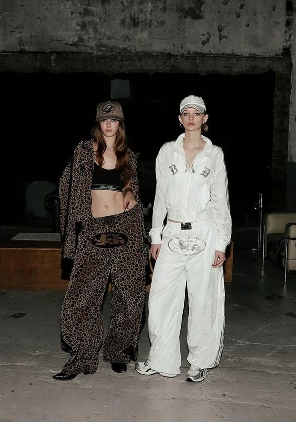 BADblood美式豹紋尼龍防風套裝 