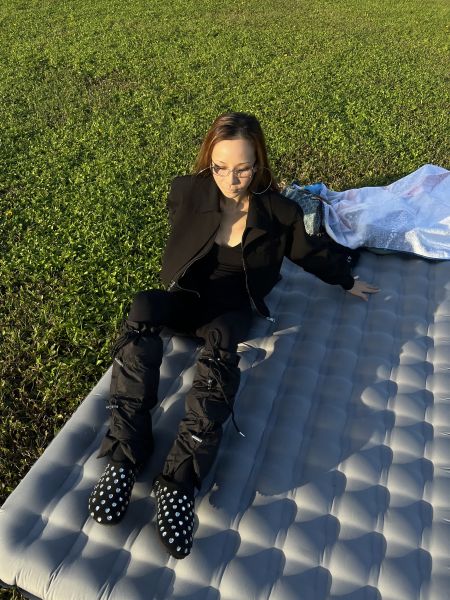 羽絨澎澎保暖造型腿套 