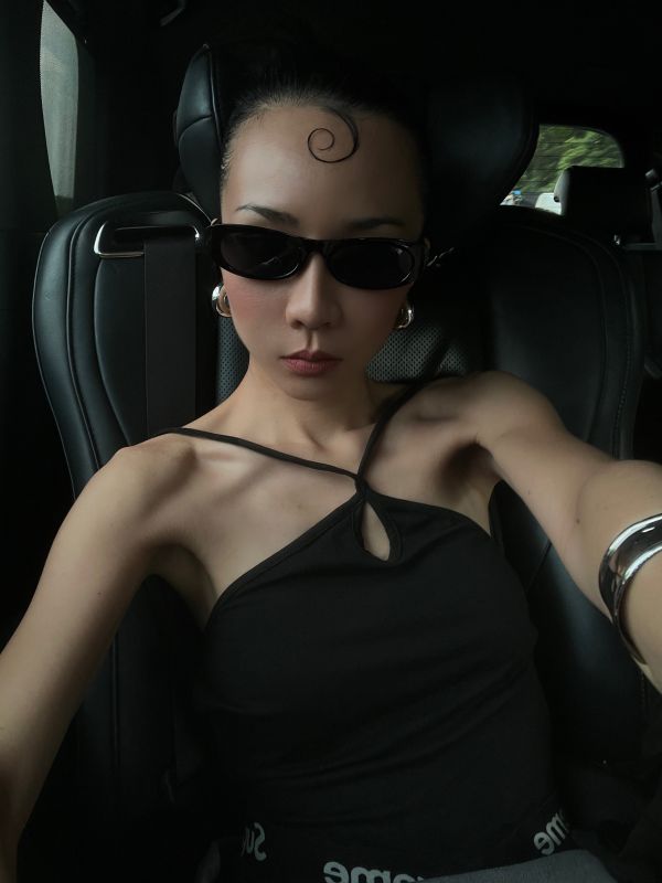 歐美百搭窄框墨鏡 