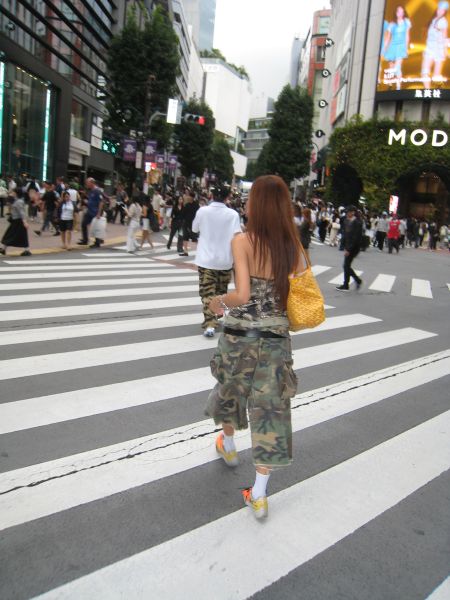 playboi 迷彩七分 pants 男女同款 