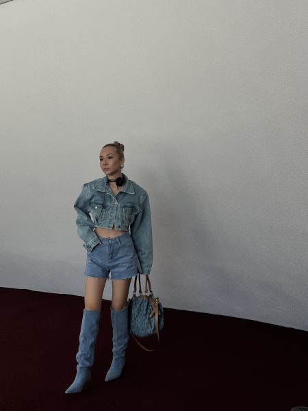 JO JO Denim shorts 復古毛邊牛仔褲