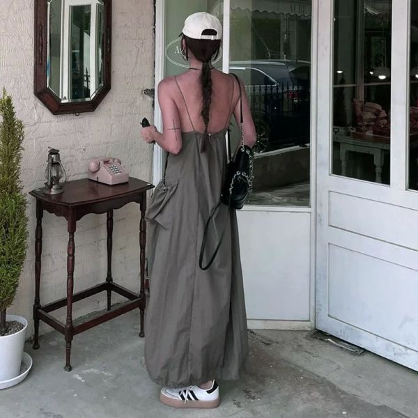 韓式工裝洋裝裙 
