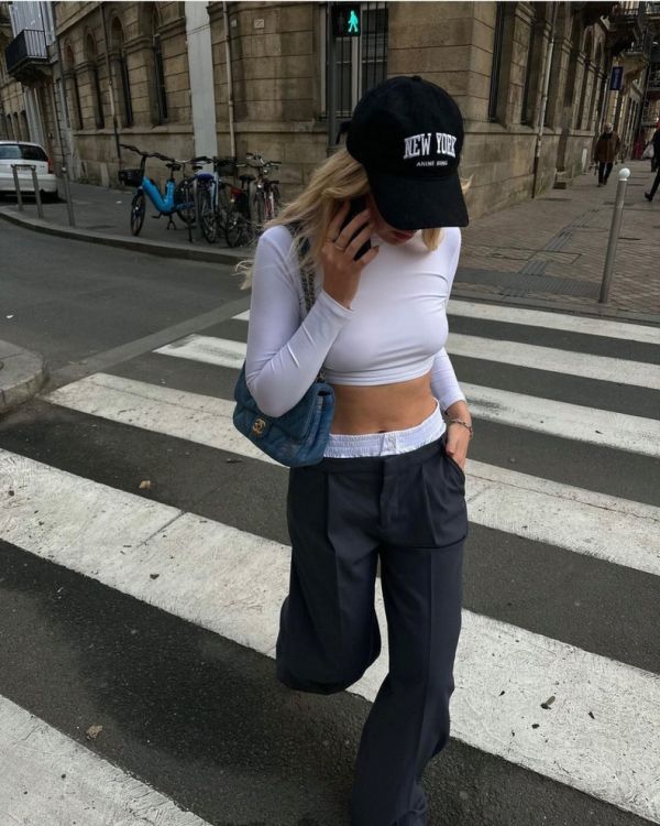 Ina false two-piece pants 內褲感假兩件長褲