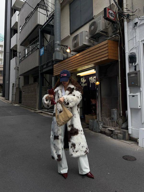 cow哞～牛奶紋大衣 