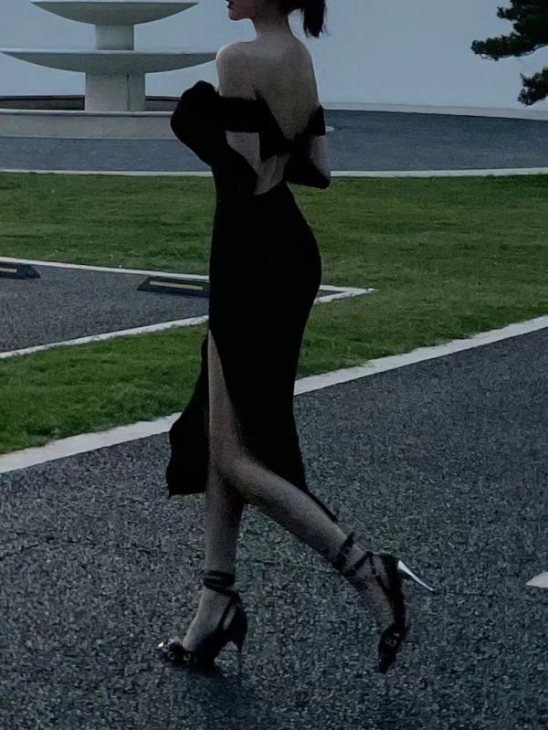 中島美嘉手套洋裝 中島美嘉日式開衩洋裝
