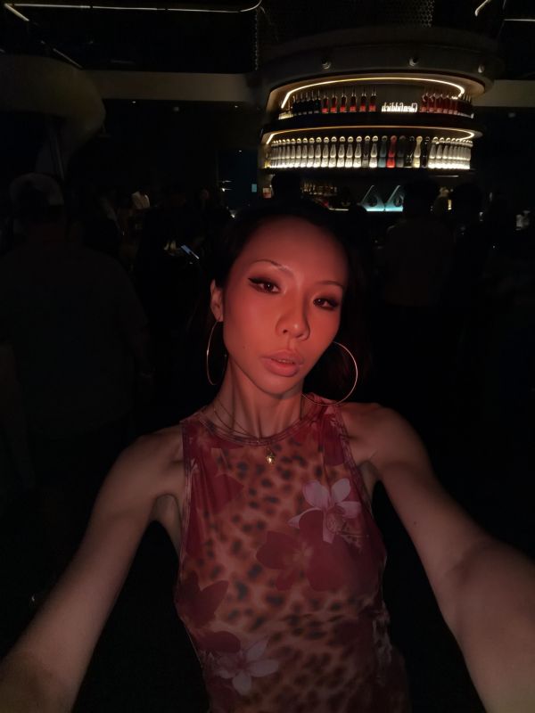 側腰摟空豹紋花洋裝 