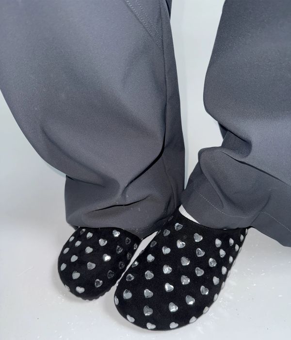 絨面鑽愛心拖（超好穿） 