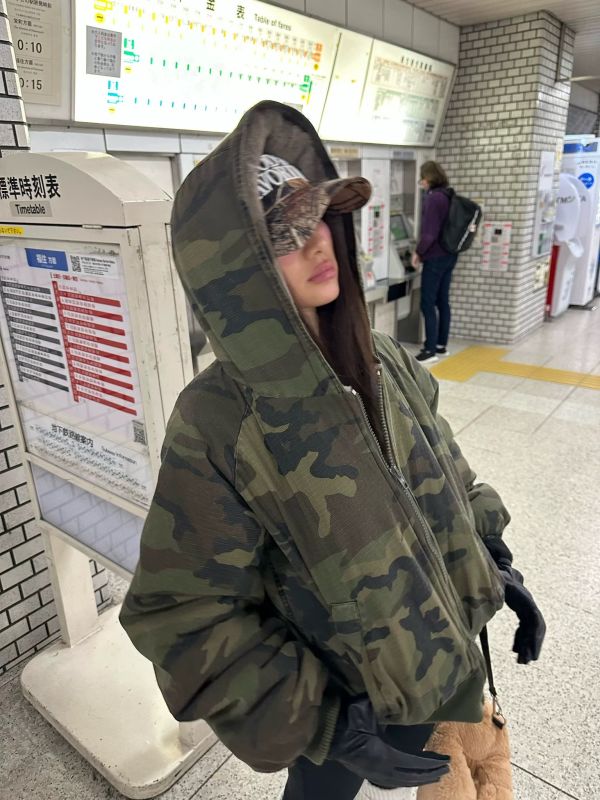 迷彩加厚水洗夾克 