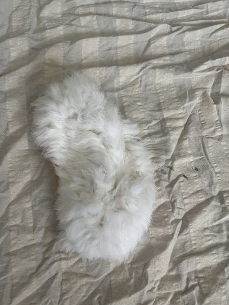兔毛毛頭套（可當圍脖） 