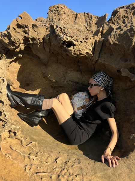 方頭平底堆堆靴（偏大一碼） 