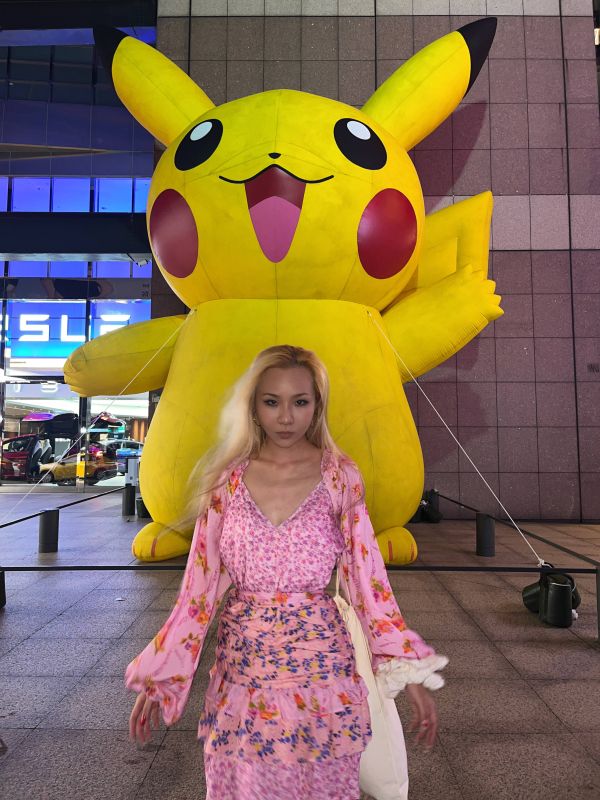 甜美燈籠袖疊層洋裝 