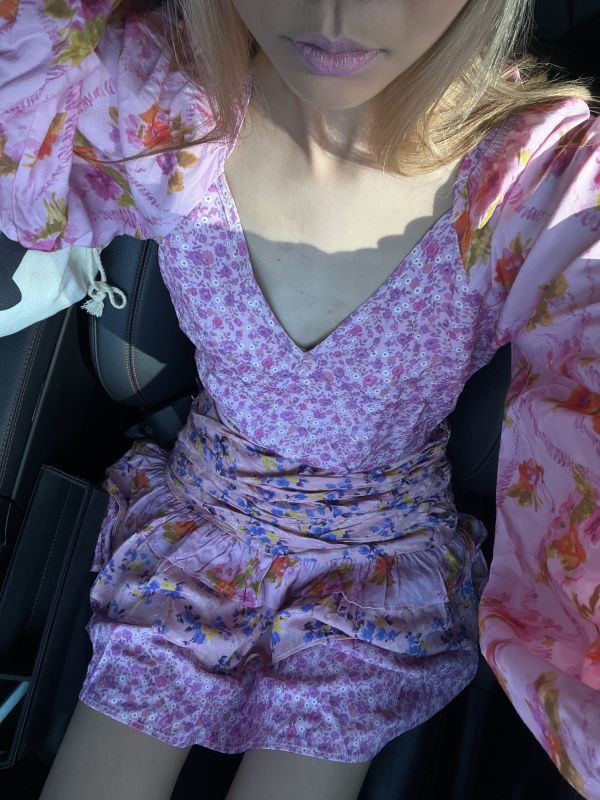 甜美燈籠袖疊層洋裝 
