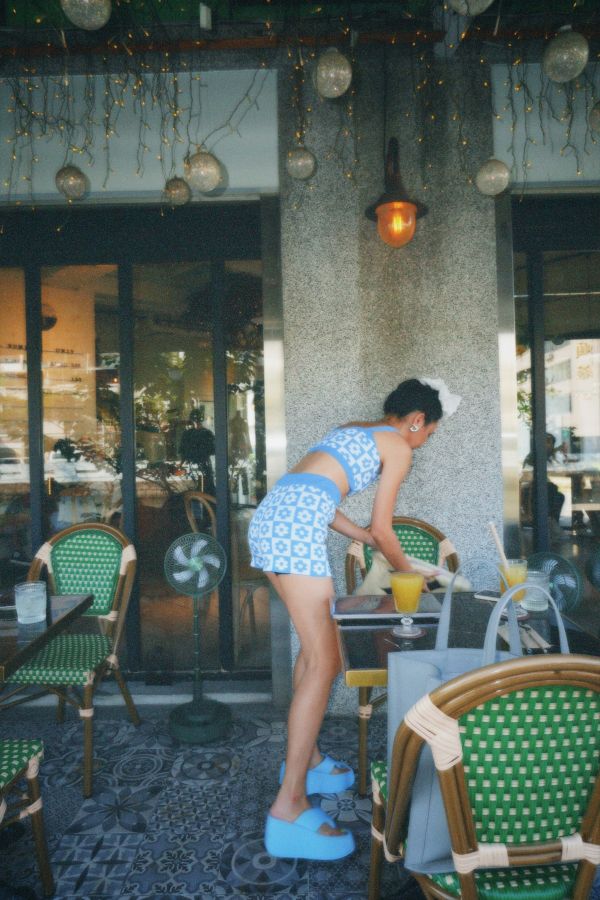 Women LOVELY Knitted 2 Piece Shorts Set Floral Print Crop❀✿❁ Women Y2K Knitted 2 Piece Shorts Set Floral Print Crop❀✿❁