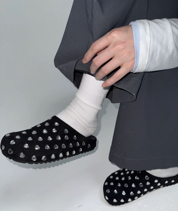 絨面鑽愛心拖（超好穿） 