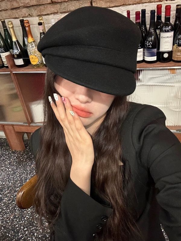 氣質小羊毛畫家帽 