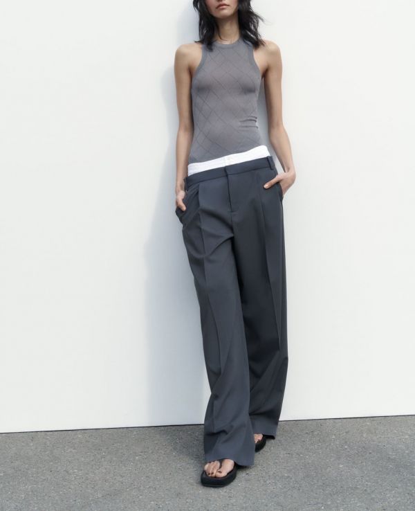 Ina false two-piece pants 內褲感假兩件長褲