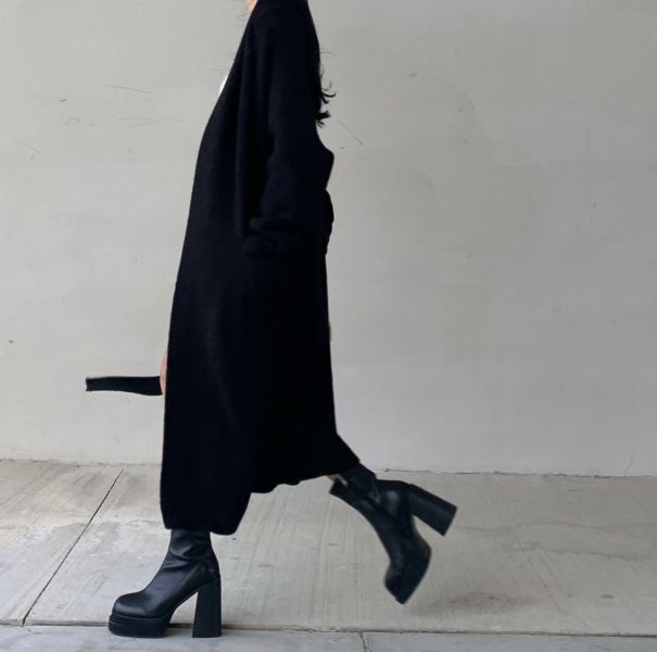 12cm Sky-high shoes 粗跟巨好走皮革顯瘦跟鞋,恨天高
