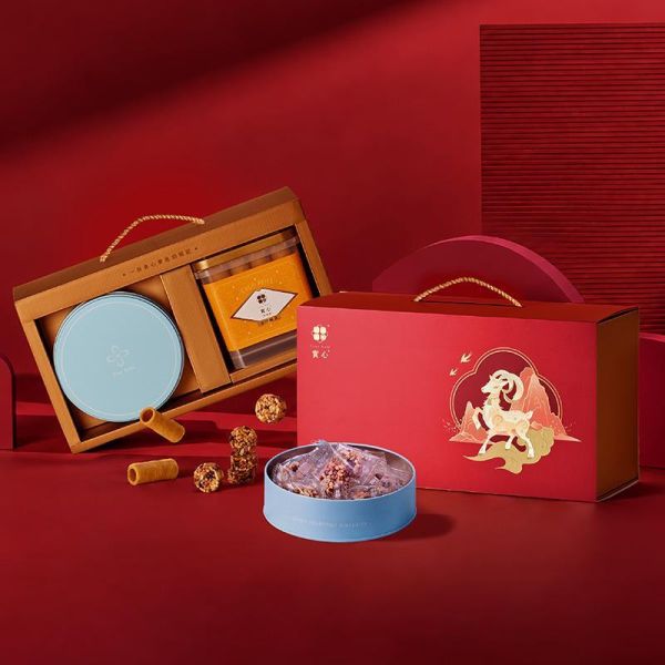 【過年禮盒】瑞羊開泰豐盛禮盒（粹蛋捲32入x1+圓圓米香x2） 