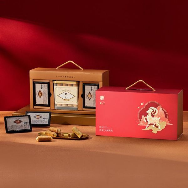 【過年禮盒】瑞羊開泰臻選五韻禮盒（粹蛋捲32入x1+實心蛋捲4入x4） 