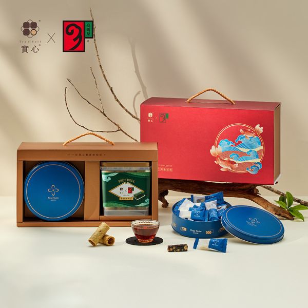 【高岡屋聯名】金鯉糖果禮盒（粹蛋捲32入x1+實心糖果盒x1） 