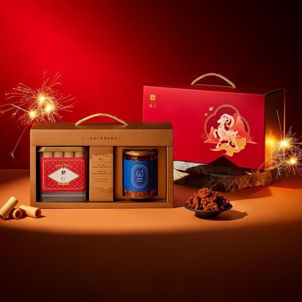【過年禮盒】瑞羊開泰肉絲禮盒(粹蛋捲32入x1+實心肉絲絲200g／罐) 