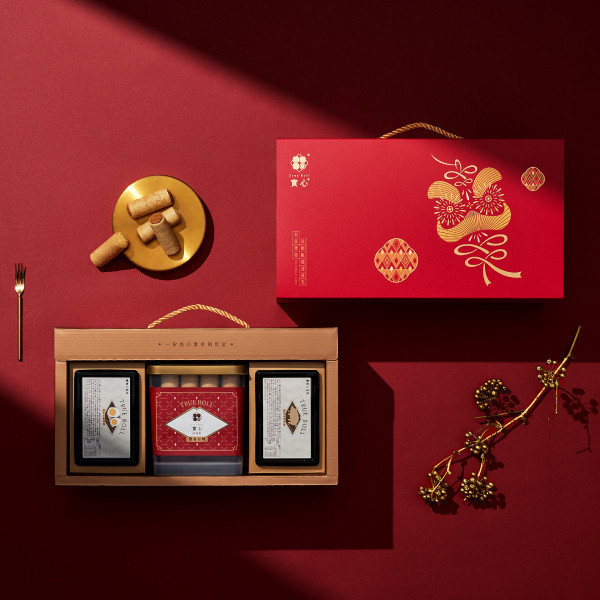 【企業禮盒】獻瑞雙蛋捲禮盒（粹蛋捲32入x1+實心蛋捲4入x2） 