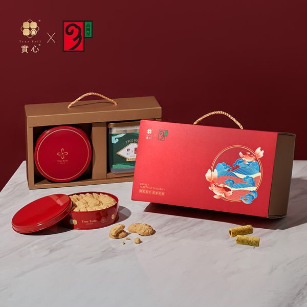 【高岡屋聯名】金鯉輕奢禮盒（粹蛋捲32入x1+曲奇x1） 