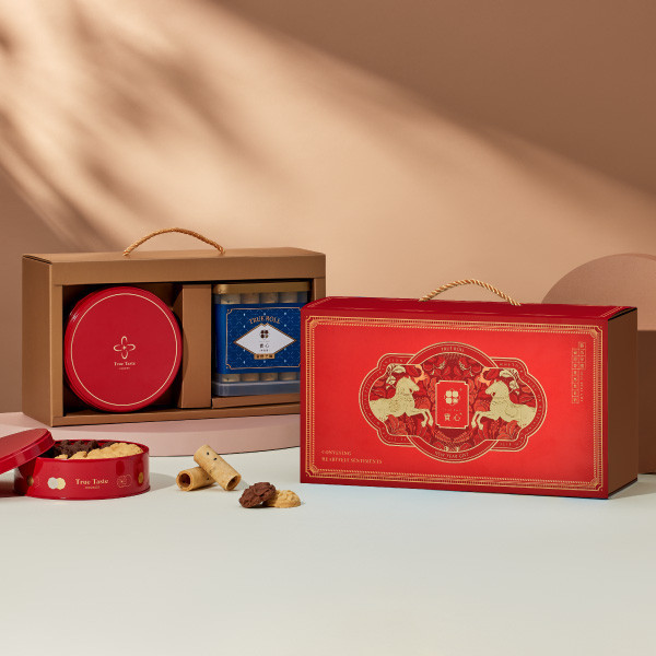 【過年禮盒】瑞駿輕奢禮盒（曲奇x1+粹蛋捲32入x1） 