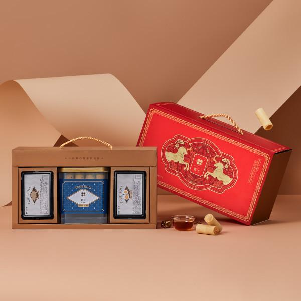 【過年禮盒】瑞駿雙蛋捲禮盒（粹蛋捲32入x1+實心蛋捲4入x2） 