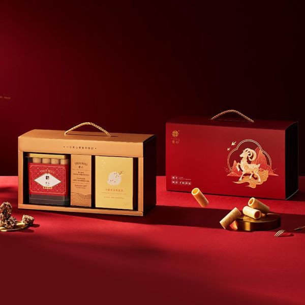 【過年禮盒】瑞羊開泰酥粹米香禮盒（粹蛋捲32入x1+爽脆盒15入／盒） 