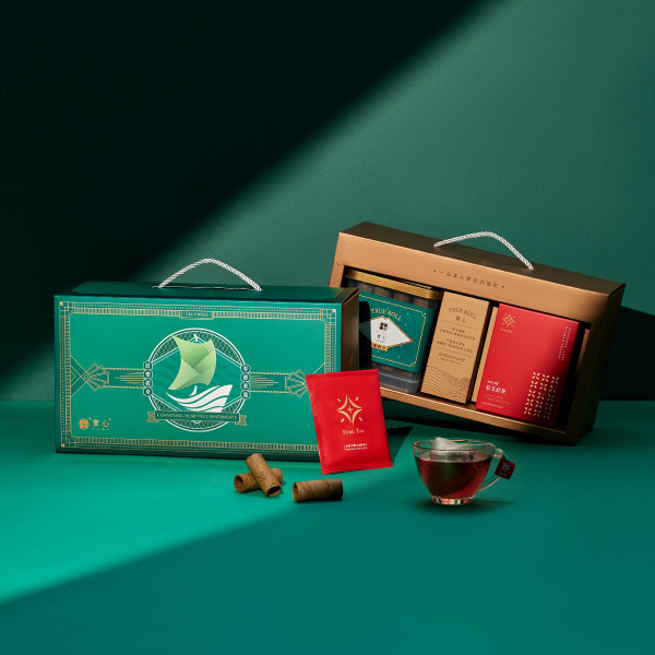 【端午禮盒】龍騰茶韻禮盒（粹蛋捲32入x1+紅玉紅茶8入／盒） 