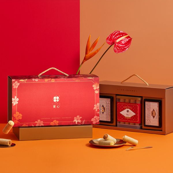 【實心x粹】法式百合雙蛋捲禮盒（粹蛋捲32入x1+實心蛋捲4入x2） 