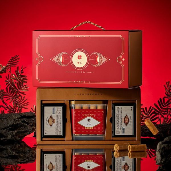 【中秋禮盒】同月臻選五韻禮盒（粹蛋捲32入x1+實心蛋捲4入x4） 