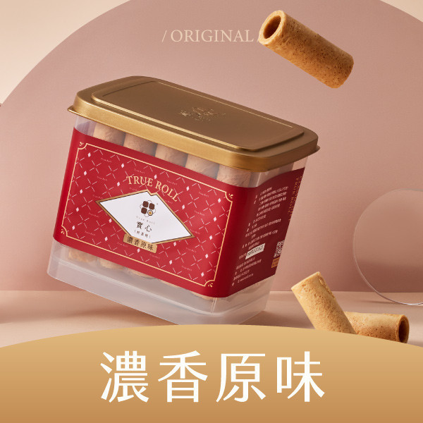粉漾祝福雙倍蛋捲(粹蛋捲40入x1+實心蛋捲x2+彌月帆布袋(粉) x1) 
