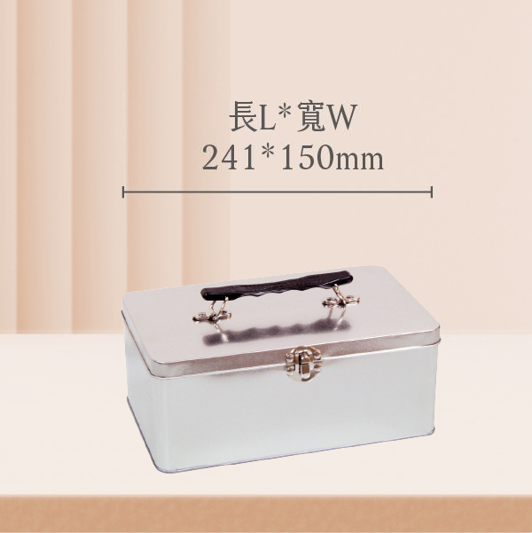 A21 Tin Rectangular with Handle-241mm(L)*150mm(W)-A Professional Tin Box Manufacturer Tinplate, Candy Box, Gift Box, Cookie & Biscuit Tin, Tea Tin Box, Food Tin Box, Mint Tin Box, Handmade Soap Box, popcorn tin, Wedding Cookie Tin, Mass tin customization , Minimum tin customization